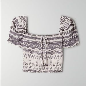 Aritzia Wilfred Smocked Blouse (Size S)